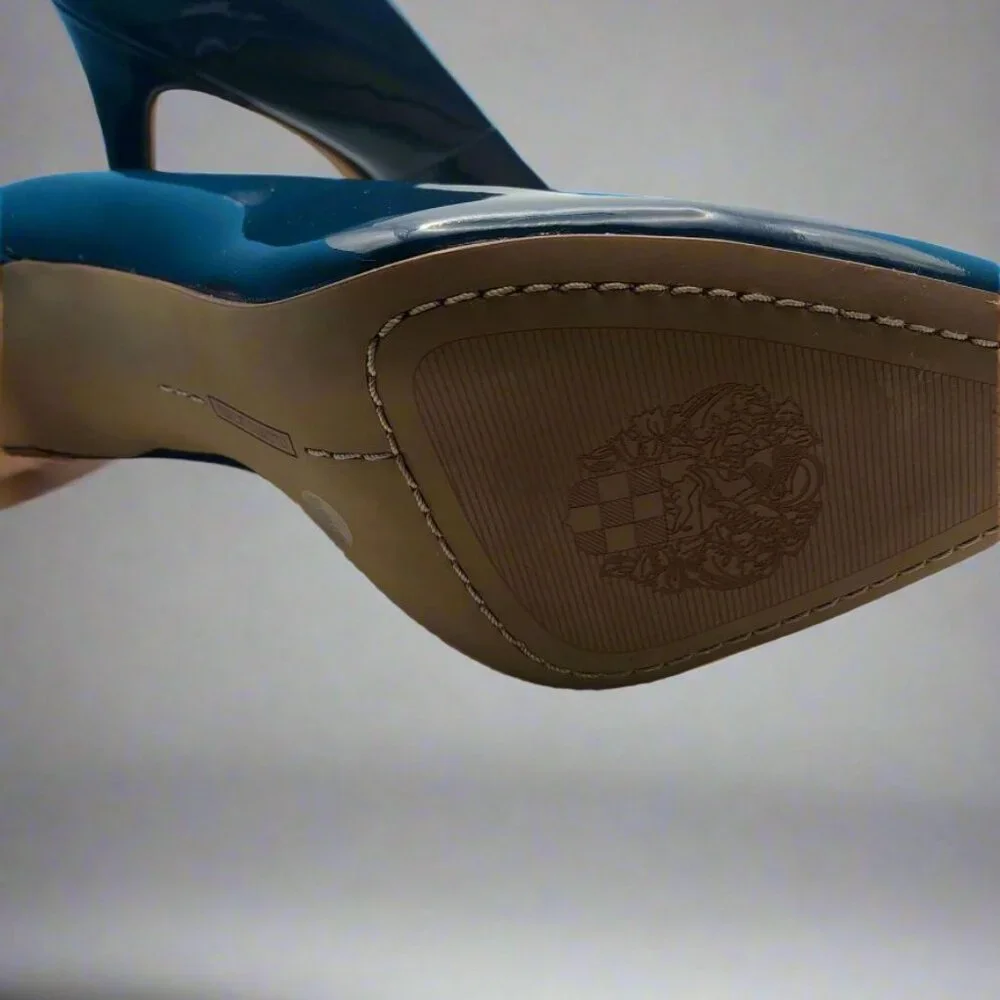 Vince Camuto Teal Patent Leather Heels - Picture 6 of 6